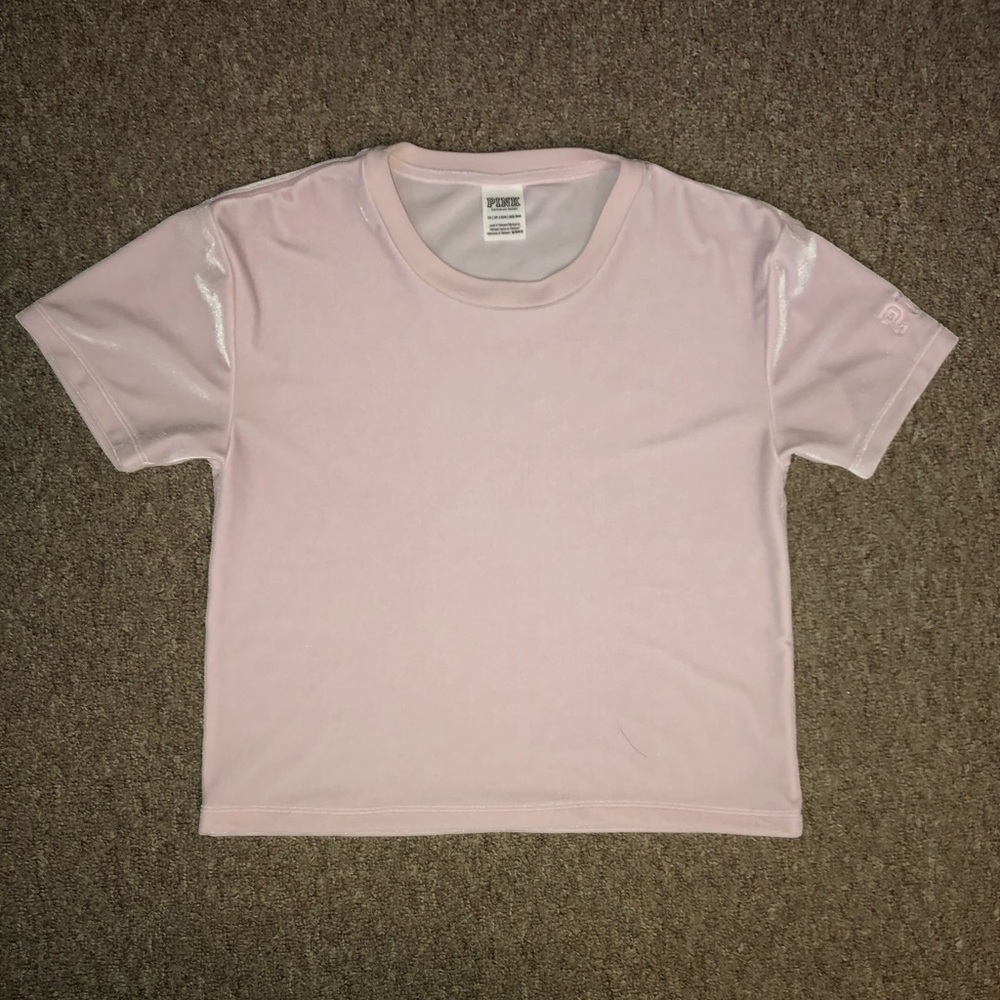 Pink cropped tee
